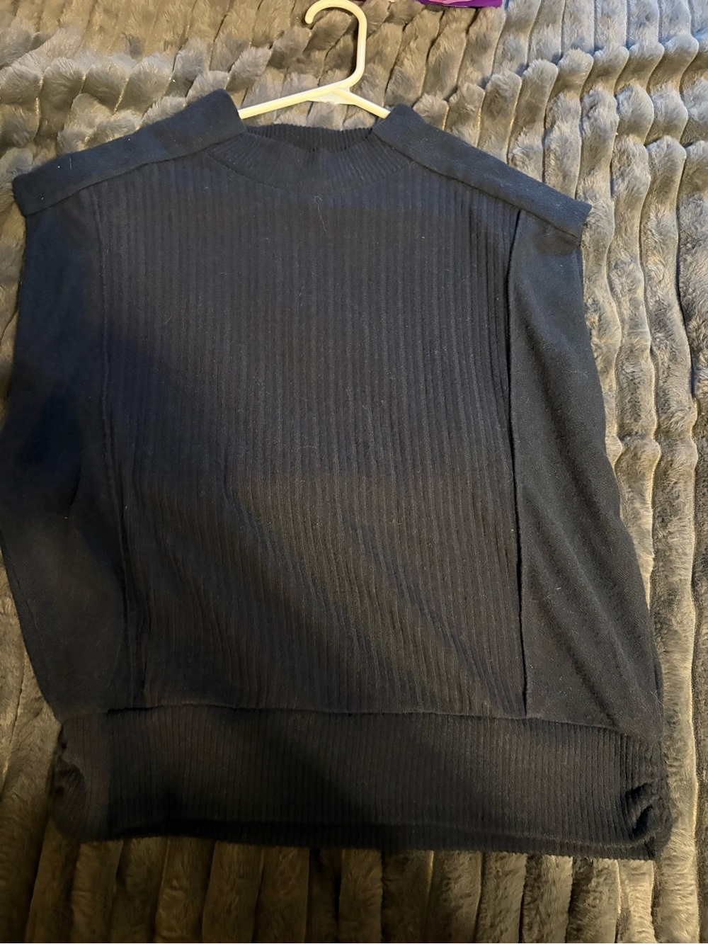 Women’s Democracy Navy Ribbed Crewneck Sweater